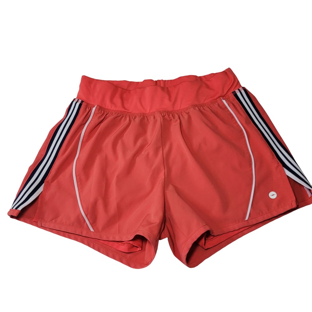 Avia Womens XS Red Running Athletic Shorts Stripe White Trim Lightweight